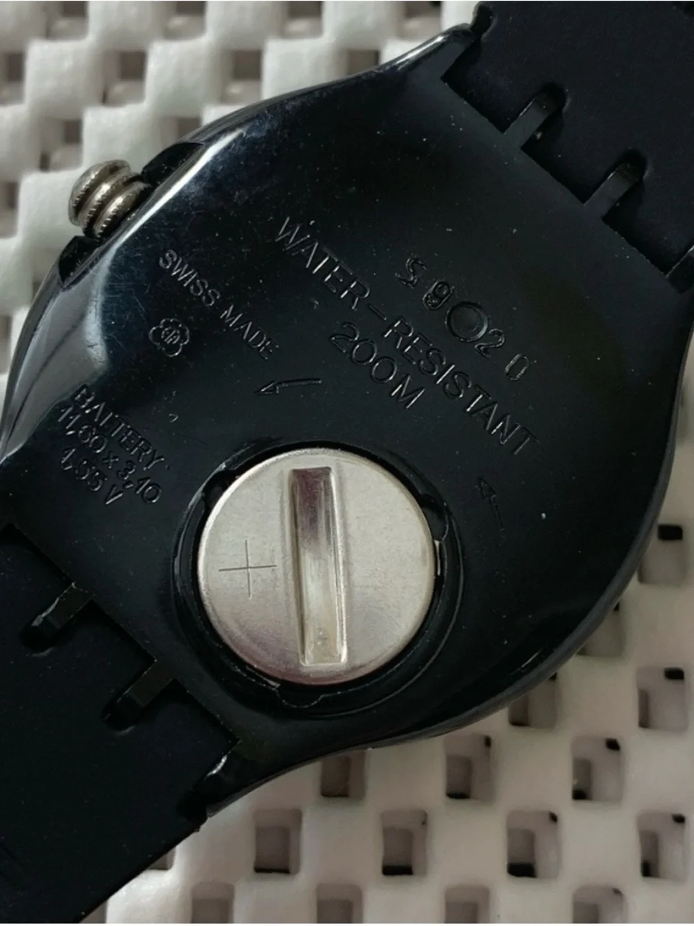 Fun Green and Black Swatch Watch, scuba watch, waterproof